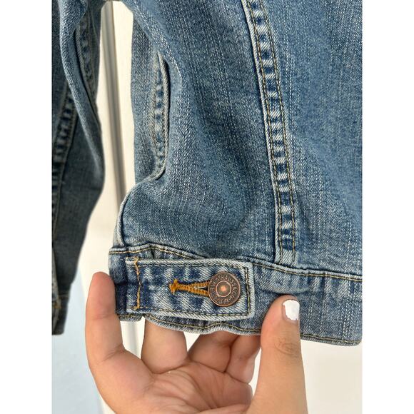 Vintage Levi Strauss Signature Denim Trucker Jacket Kids Medium Grunge Chore - Picture 5 of 8